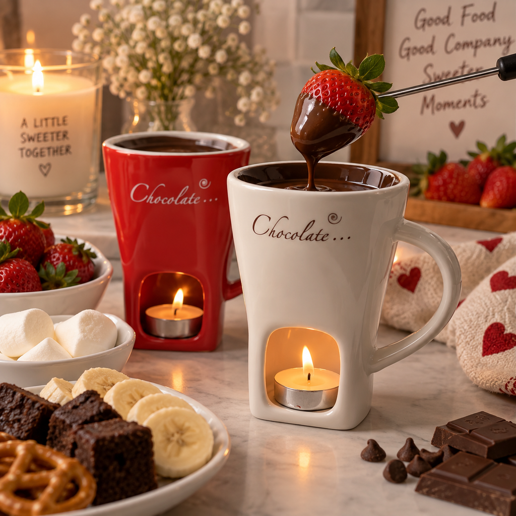 Mini Chocolate Fondue Mug – Cozy Dessert Melting Cup