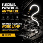 Bendable Magnetic Work Lamp | USB Rechargeable Task Light for Garage, Auto Repair & DIY